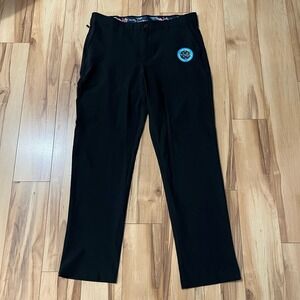 Birdie Bound Golf Pants Mens Sz 34x32 Black Flex Waist Straight Fit Casual NWOT